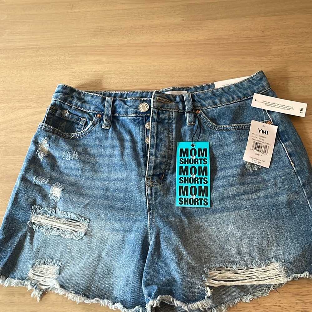 YMI denim shorts, new with tags